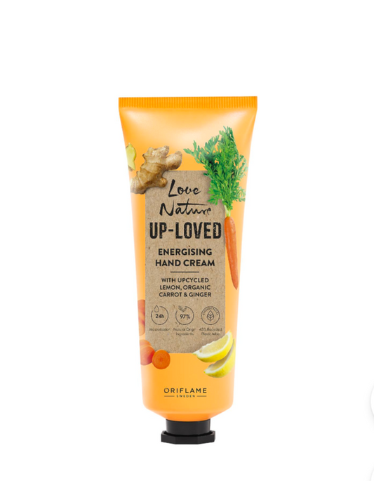 Up-Loved Energising Hand Cream with Upcycled Lemon, Organic Carrot & Ginger