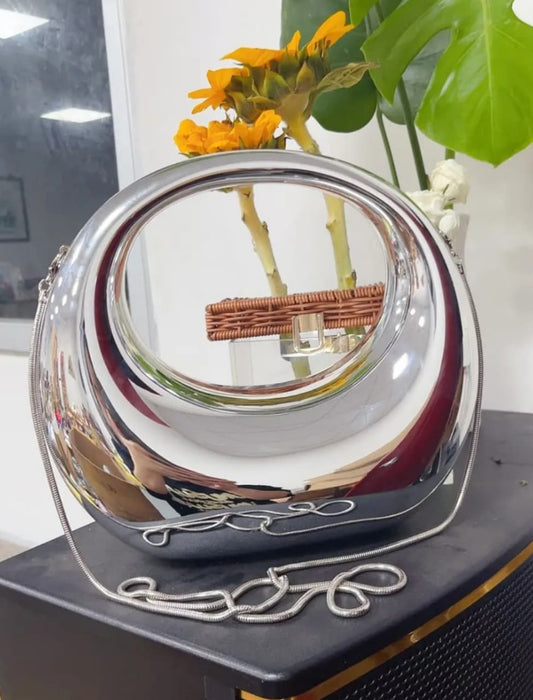 Golden evening bag