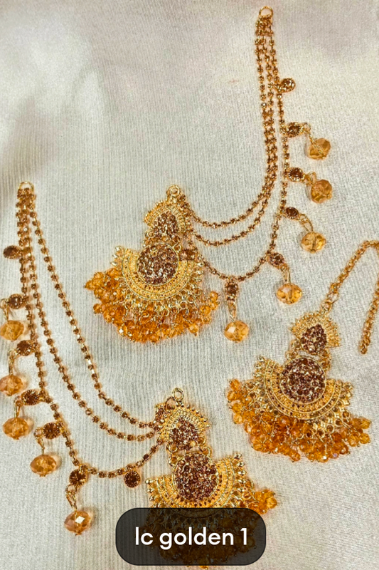 Bahuballi jhumki with Tika set