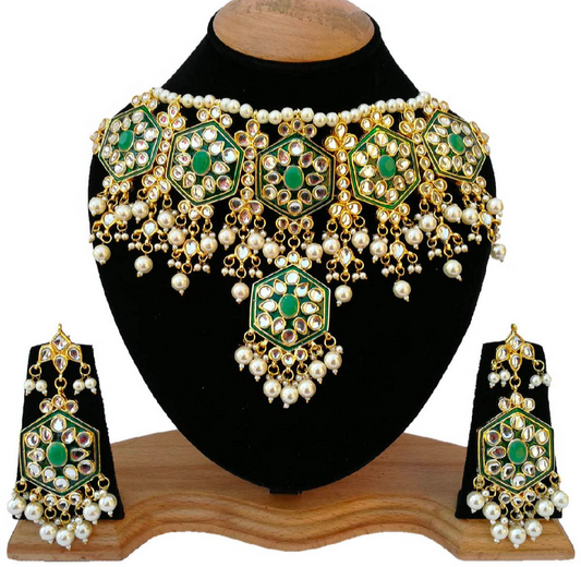 Original Kundan hand made bridal party engagement wedding jewellery set
