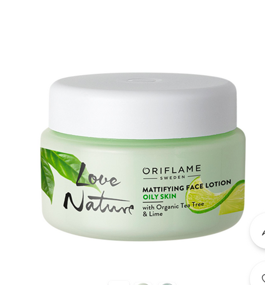 Mattifying Face Lotion with Organic Tea Tree & Lime