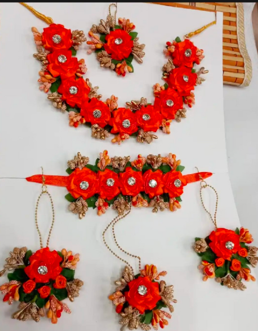 Artificial flowers bridal set