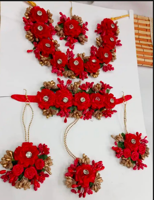 Artificial flowers bridal set